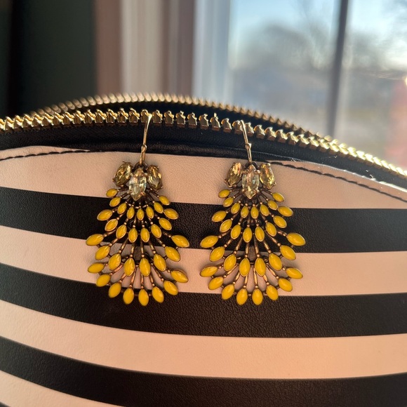 Stella & Dot Farrah Citrine Yellow Earrings - Picture 2 of 3